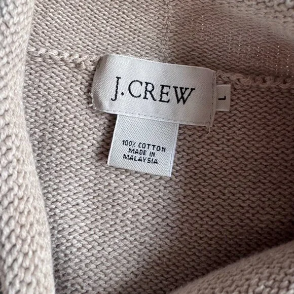 J. Crew 1988 Rollneck Sweater Beige 100% Cotton - size Large - Picture 6 of 7